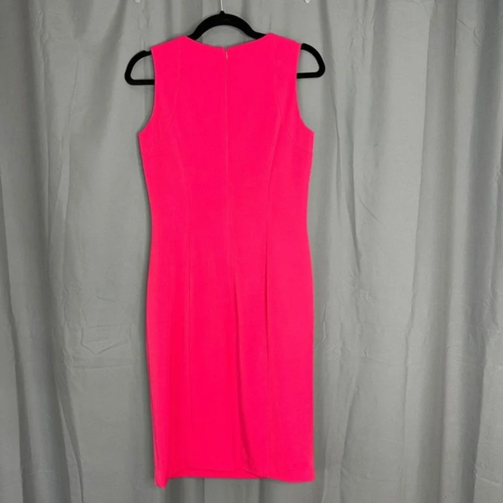Insight New York Womens Fuchsia Pink Square Neck Sheath‎ Dress PR D15703H NWT 2